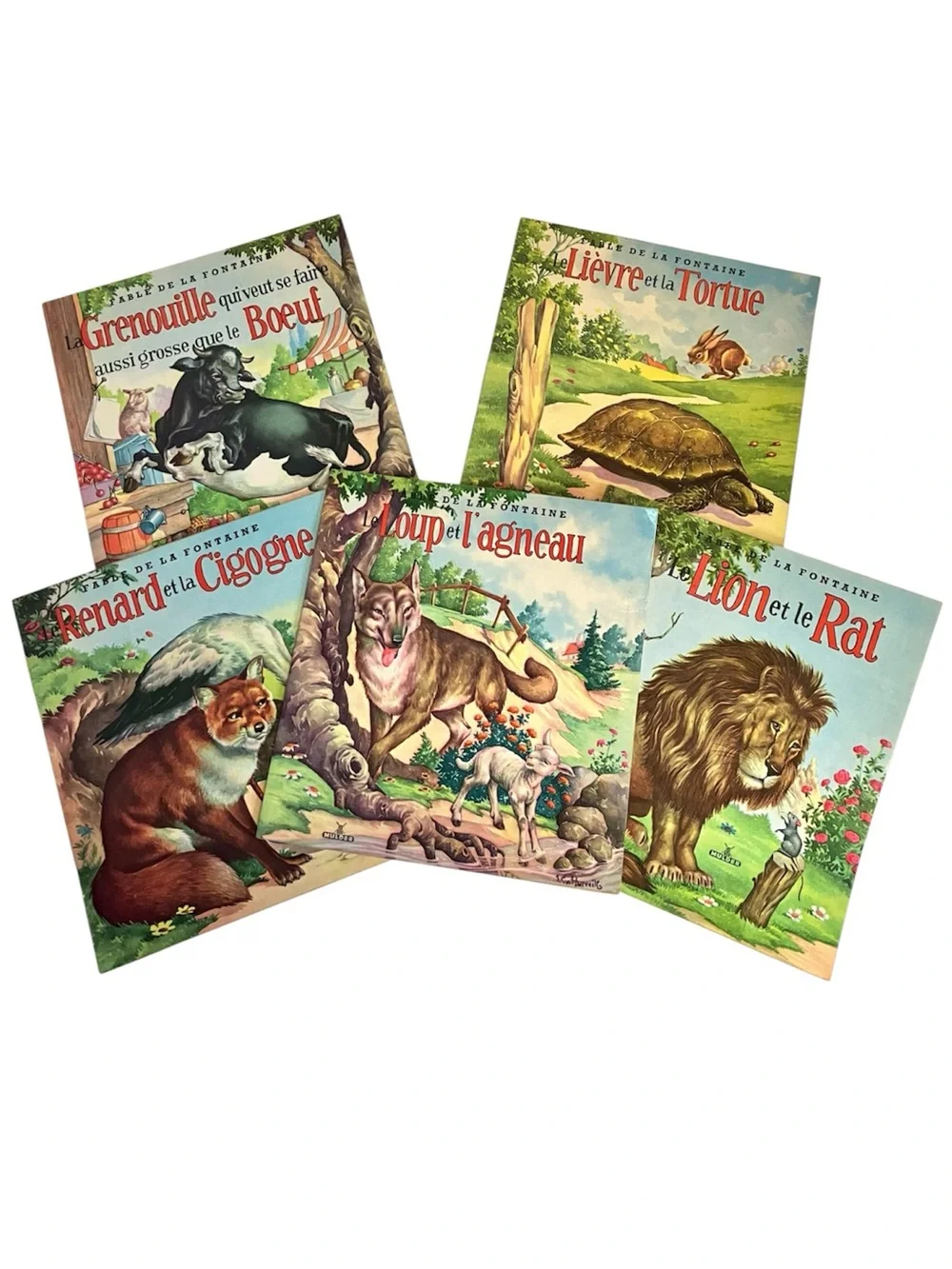 Livres Vintage 60s Fable de la Fontaine Mulder Albums du Gai Moulin Hollande - Picture 3 of 15